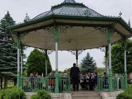 Playing at the Bandstand