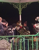 Playing at the bandstand
